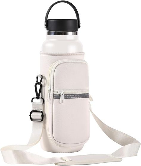 Amazon.com: Water Bottle Holder with Strap for Hydro Flask Wide Mouth 32 & 40oz, Water Bottle Carrier Sling Bag with Phone Pocket, Gym Bottle Accessories, Water Bottle Sleeve Bag for Walking Hiking Travel-White : Sports & Outdoors 40 Oz Water Bottle, Water Bottle Sleeve, Hydro Flask Water Bottle, Gym Bottle, Water Bottle Pouch, Wide Mouth Water Bottle, Water Bottle Carrier, Water Bottle Bag, Bottle Sleeves