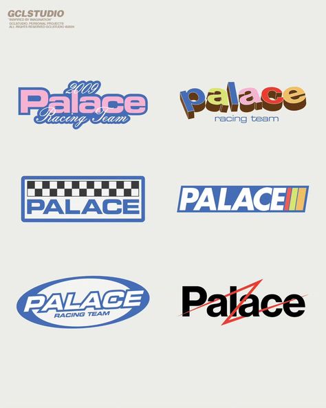 Palace logo concepts work. Let me know which one you like. . Working on more such concepts. DM of Email for commission work. #typographic #typographer #fonts #snapmagazine #amnestymagazine #grafikradar #acidgraphix #logodesigns #logodesigner #logodesign #y2kstyle #collectgraphics #foliofolio #logotype #visualgraphic #y2k #y2kaesthetic #y2kfashion #digitalarchive #eyeondesign #chrome #logo #tshirtdesign #branding #logodesign #logodesigner #brandingdesign #logotype Experimental Logo Design, Swag Logo, 90s Style Graphic Design, Merch Logo Ideas, 2000s Logo Design, Vintage Nike Logo, Racing Logo Design Ideas, 90s Logos Graphic Design, Adidas Graphic Design