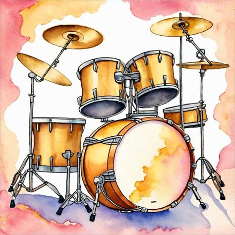 Instrument Aesthetic, Drums Aesthetic, Drum Drawing, Music Doodle, Fall Wood Crafts, Music Art Print, Cute Easy Doodles, Easy Doodles, Peacock Painting