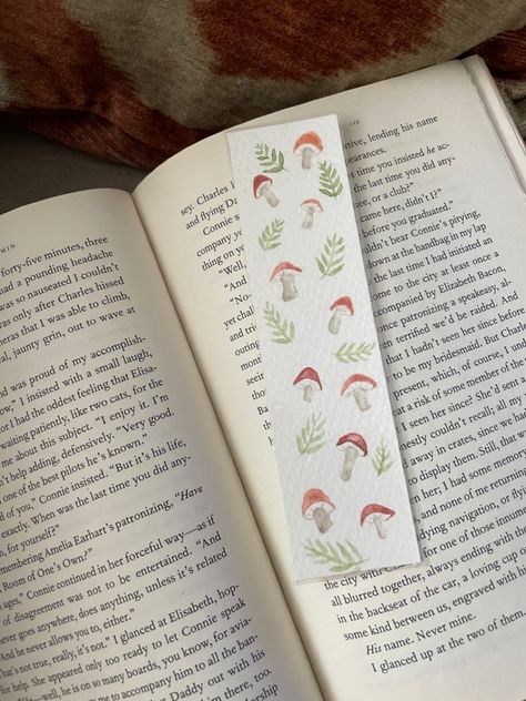 Mushroom bookmark watercolor hand painted Unique one of a kind gift Mushroom botanical bookmark reading aesthetic cottage core aesthetic Botanical Bookmark, Mushroom Bookmark, Cottage Core Mushroom, Mushroom Theme, Bookmark Watercolor, Mushroom Aesthetic, Aesthetic Cottage Core, Garden Party Favors, Aesthetic Cottage