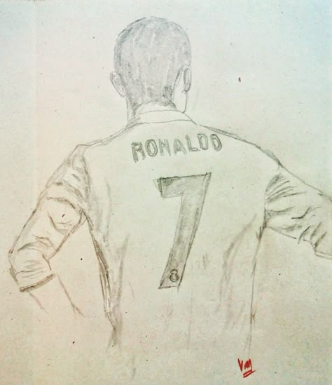 Football Drawing Ronaldo, Ronaldo Art Drawing, Cr7 Painting, Ronaldo Drawing Sketch, Ronaldo Drawing Easy, Cr7 Sketch, Cristiano Ronaldo Sketch, Cr7 Drawing, Soccer Sketch