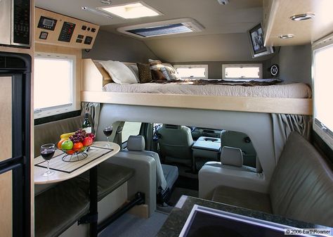 Earthroamer Interior, Ford Earthroamer, Kombi Motorhome, Van Conversion Interior, Bug Out Vehicle, Campervan Life, Build A Camper, Van Life Diy, Campervan Interior