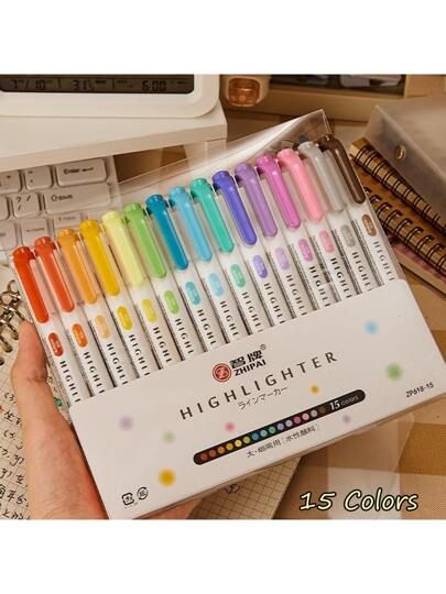 Kids Office, Highlighter Pen, Office Set, Coloring Markers, Marker Pen, Cute Phone Cases, Pen Sets, Warm Colors, Highlighter