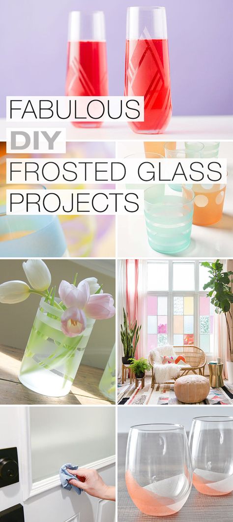 Frosted Glass Craft Ideas, Frosted Glass Ideas, Craft Storage Diy, Vases Diy, Craft Organization Diy, Dollar Diy, Homemade Items, Crafts For Teens To Make, Glass Objects