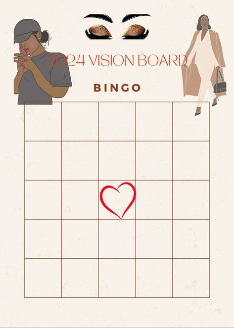 2024 Vision Board Bingo Card Vision Board Bingo Card, 2024 Vision Board Bingo Card, Bingo Vision Board, Vision Board Bingo, 2024 Bingo Card, Bingo Casino, Manifesting Life, Free Printable Bingo Cards, Bingo Online