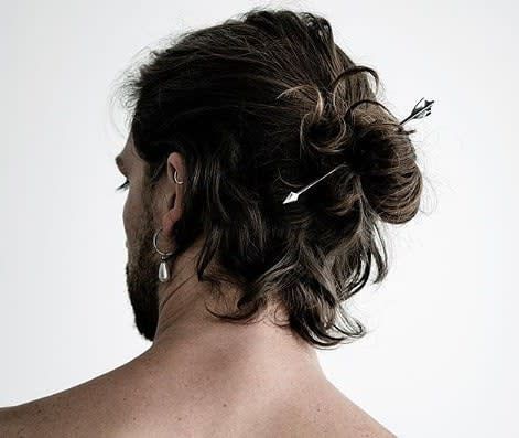 Men’s Ponytail Hairstyle for Curly Hair Ponytail Hairstyles For Men, Man Bun Haircut, Man Ponytail, Man Bun Hairstyles, Short Ponytail, Long Hair Ponytail, Corte De Cabelo Masculino, Bun Hairstyles For Long Hair, Hair Reference