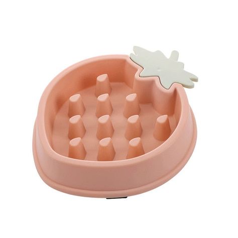 Cute Strawberry Slow Feeder Bowl – WOOFELITE Cute Dog Bowls, Puppy Accessories, Bowl Food, Slow Feeder, Cute Strawberry, Cat Feeding, Slow Food, Food Bowl, Pet Bowls