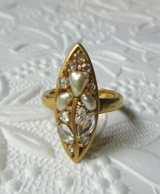 Tiffany & co Iridesse 22k rose diamond keshi pearl Iris Flower ring Anthony Nak  | eBay Vintage Pearl Rings Antiques, Tiffany Pearl Rings, Gold Edwardian Ring, Art Nouveau Jewelry Rings, Wedding Rings 1920s, Vintage Wedding Rings 1920s, Vintage Wedding Rings, Bijoux Art Nouveau, Rose Diamond