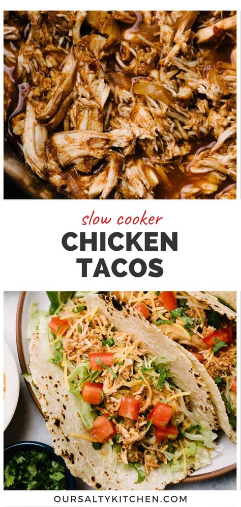 Chicken And Taco Seasoning Crock Pot, Chicken Taco Seasoning Crockpot, Crock Pot Chicken Taco Meat, Healthy Chicken Taco Salad, Chicken In The Crockpot Boneless, Slow Cooker Chicken Taco Meat, Shredded Chicken For Tacos Crockpot, Chicken Taco Meat Crockpot, Chicken For Tacos In Crockpot