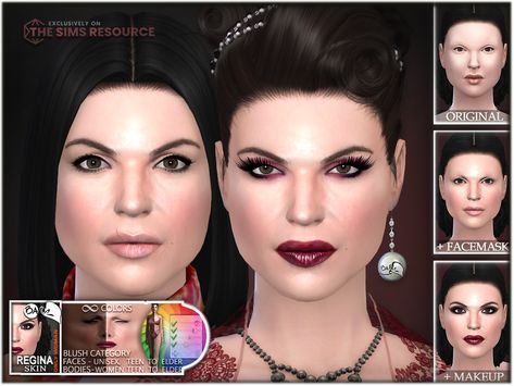 Sims 4 Skin Cc, Sims 4 Skin, Sims Design, Captain Hook Costume, Perfect Skin Tone, Vip Kid, Rainbow Face, Regina Mills, Monica Geller