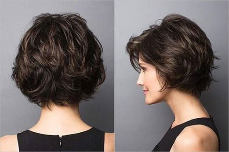 Haircuts For Wavy Hair, Short Hairstyles For Thick Hair, Short Wavy Hair, Penteado Cabelo Curto, Haircut For Thick Hair, Short Hair With Layers, Great Hair, Fine Hair, Wavy Hair