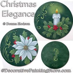 Diy Decoupage Christmas Ornaments, Ornaments Painting, Holiday Glassware, Handpainted Christmas Ornaments, Decorative Painting Patterns, Candle Ornament, Holly And Berries, Tole Painting Patterns, Christmas Painting