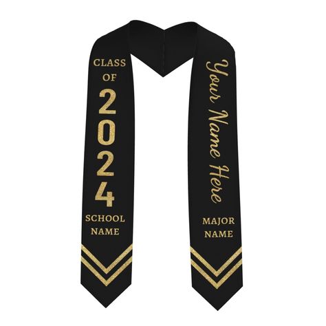 PRICES MAY VARY. Personalized Graduation Stole Class Of 2024：Do You Want Your Graduation Stole To Stand Out From The Crowd At Your Graduation Ceremony? Make Your Graduation Stole Unique, Click "Customize Now" And Freely Upload Your Own Image, Text Or Logo. It Can Be About Your Partner, Family And Friends, Teachers And Classmates, Or Meaningful People Or Pictures In College, Making Your Graduation Ceremony A Perfect Memory. Perfect Graduation Gift: This Personalized Graduation Shawl Is The Perfec Graduation Shawl, Meaningful Graduation Gifts, Custom Graduation Stole, Graduation Look, Graduation Sash, Graduation Stole, Image Text, 2024 Graduation, Name Photo