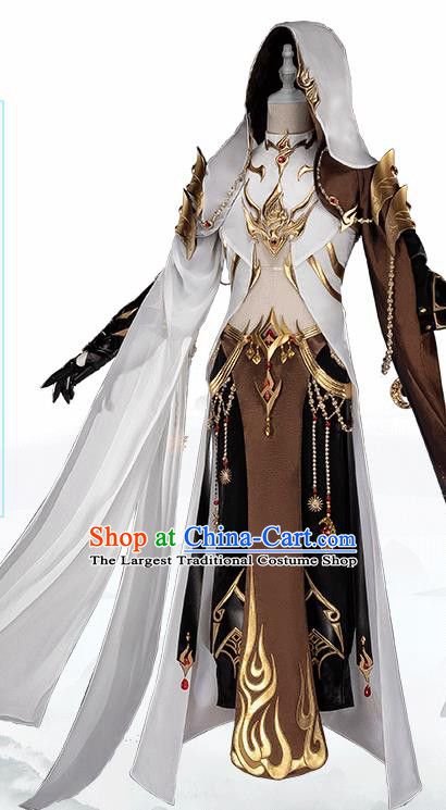 Traditional Chinese Cosplay Nobility Childe Clothing Ancient Swordsman Costume for Men Chinese Traditional Dress Men, Chinese Outfits Traditional, Chinese Traditional Clothing Men, Chinese Fashion Men, Chinese Men's Clothing, Fantasy Fits, Chinese Ancient Clothing, Cosplay Design, Chinese Cosplay