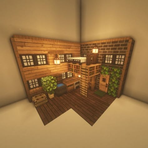 Loft Minecraft Ideas, Minecraft Loft Interior, Mincraft Idea Inside, Minecraft Loft Ideas, Minecraft Loft Bedroom Ideas, Minecraft Loft House, Minecraft Attic Ideas, Minecraft Loft Bed, Cozy Minecraft Interior