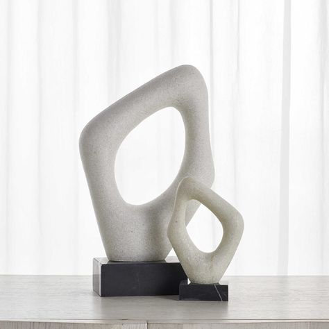 Stone Cavern Sculptures, S/2 | Uttermost Thassos Marble, Uttermost Furniture, Uttermost Mirrors, Upscale Furniture, Frame Shelf, Table Display, Organic Form, Natural Forms, Minimalist Interior