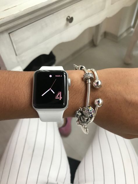 Pandora And Apple Watch, Pandora Accessories, Pandora Bracelet Designs, Wrist Jewelry, Pandora Bracelets, Girly Jewelry, Pandora Bracelet, Dream Jewelry, Pandora Jewelry