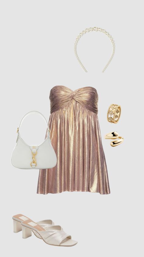 Gold Outfit Aesthetic, Cowgirl Dress Up, Ball Outfit, Classy Cowgirl, Fancy Fits, Runway Fashion Couture, Clubbing Outfits, Gold Outfit, Classy Girl