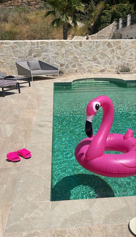 Flamingo Pool Float Aesthetic, Pink Aesthetic Vacation, Pink Vacation Aesthetic, Pink Pool Aesthetic, Flamingo Pink Aesthetic, Pink Swimming Pool, Flamingo Swimming Pool, Flamingo Aesthetic, Summer Videos