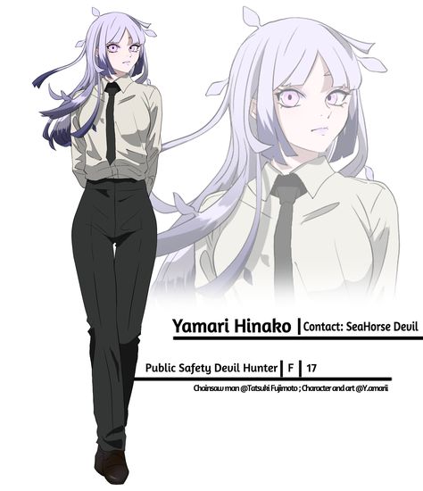 Csm Oc Hybrid, Chainsaw Man Character Sheet, Csm Character, Csm Oc, Chainsaw Man Oc, Chainsaw Man Oc Girl, Cherrymitai Oc Bnha, Chainsaw Man Girl Character, Anime Elf