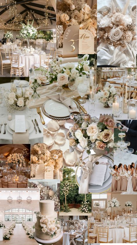 Neutral Wedding Colors, Beige Wedding, Outdoor Fall Wedding, Wedding Theme Colors, Neutral Wedding, Theme Color, Ideal Wedding, Rose Gold Wedding, Champagne Color