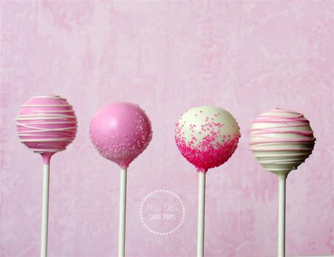 Pink Baby Shower & Girl's Birthday Cake Pops with #ombre swirl drizzle All Pink Baby Shower, 30th Birthday Cake Ideas, Birthday Cake Pics, Cakepops Ideas, Cake Pops Frosting, Baby Shower Card Box, Parisian Baby Showers, Baby Shower Twins