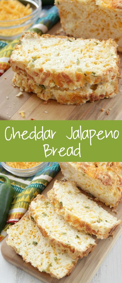 Cheddar Jalapeno Bread, Savory Quick Bread, Jalapeño Bread, Jalapeno Cheese Bread, Cheddar Bread, Gluten Free Puff Pastry, Mexican Bread, Pastas Recipes, Jalapeno Cheddar