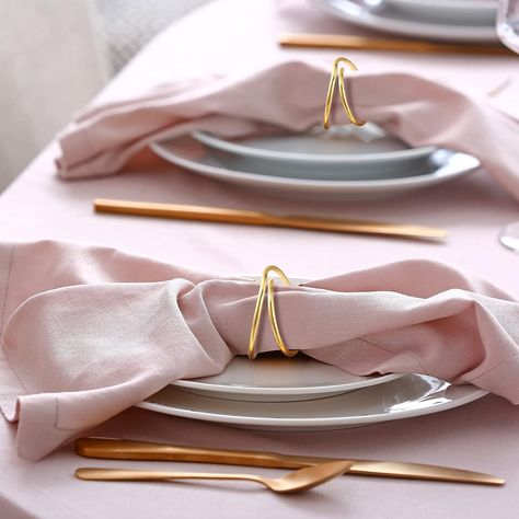 Wedding Reception Dinner, Engagement Dinner, Metal Napkin Rings, Weddings Receptions, Rings Metal, Reception Dinner, Dinner Table Decor, Napkin Holders, Party Buffet