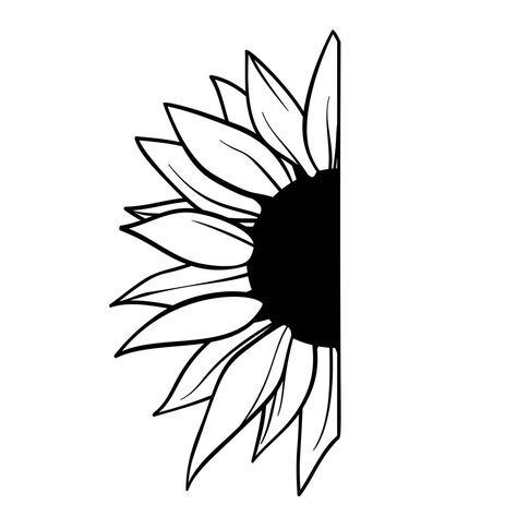 Tattoo Ideas Easy Simple, Coaster Drawing Ideas, Sunflower Stencil Tattoo, Sunflower Sketches, Sunflower Stencil, Unique Wrist Tattoos, Wrist Tattoo Designs, Sunflower Drawing, Cool Forearm Tattoos