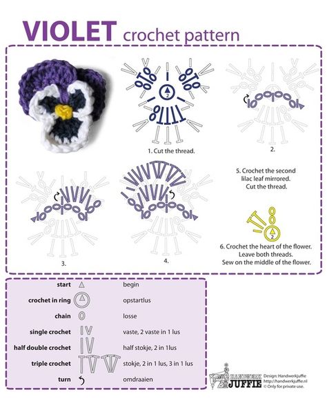 Form Crochet, Crochet Leaves, Crochet Flower Tutorial, Freeform Crochet, Crochet Motifs, Crochet Flower Patterns, Crochet Diagram, Crochet Applique, Crochet Chart