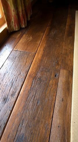 Diy Wood Floors, Rustic Wood Floors, Reclaimed Wood Floors, Wood Floors Wide Plank, Into The Wood, Wide Plank Flooring, Basement Flooring, Diy Flooring, Wooden Floor