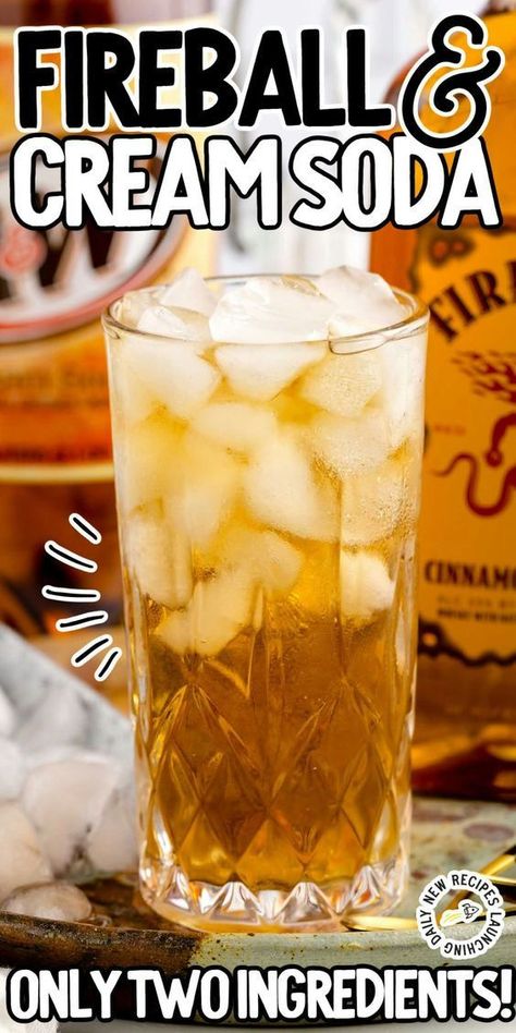 Fireball and Cream Soda Mixed Drinks With Fireball, Fireball Birthday, Fireball And Cream Soda, Fireball Mixed Drinks, Fireball Drinks Recipes, Fireball Cocktails, Gummy Sharks, Fireball Recipes, Fireball Drinks