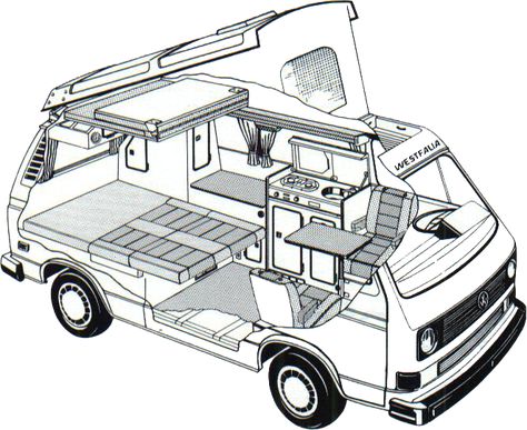 Plano original de bisagra para sofá cama Volkswagen Kombi T3 Westfalia Combi Vw T2, Vw T3 Camper, Iveco Daily 4x4, Vw Bus T3, Vw T3 Syncro, Volkswagen Westfalia, Pop Top Camper, Campervan Ideas, T3 Vw