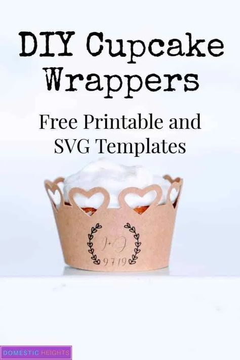 DIY cricut wedding ideas, wedding party favors, free wedding svg cut file templates, paper craft projects Cricut Wedding Ideas, Diy Wedding Cupcakes, Cupcake Wrappers Template, Simple Cupcakes, Ideas Wedding Party, Dessert Items, Cupcake Wrapper, Cricut Wedding, Wedding Decorations On A Budget