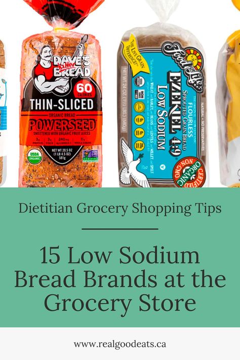 If you’re following a low-sodium diet, you may have noticed that bread can be a sneaky source of added salt. An average slice of bread has 100-200mg of sodium, making your unassuming sandwich a significant source of sodium in your day. The good news is that many low-sodium bread brands are available at the grocery store, and we've rounded them all up to make your life easier! Low Sodium Charcuterie Board, Low Sodium Bread Recipe, Low Sodium Sandwiches, Heart Healthy Low Sodium Recipes, Low Sodium Cornbread, Salt Free Bread Recipe, Low Sodium Biscuit Recipe, Low Salt Snacks, Low Sodium Diet Plan