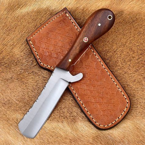 Handmade Bull Cutter Knife Cowboy Hunting Castration and Skinning Knife, 8 Rose Wood Handle, Fixed Blade EDC Knife With Leather Sheth - Etsy Cowboy Hunting, Cowboy Knife, Craft Knife Blades, Tool Knives, Skinning Knife, Knife Gifts, Bushcraft Knives, Outdoor Knife, Rose Wood