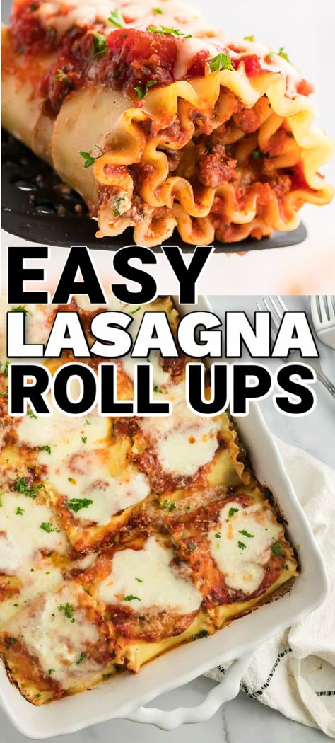 Easy Lasagna Rolls, Lasagna Rollups Recipe, Easy Lasagna Roll Ups, Lasagna Recipe Roll Ups, Lasagna Rolls Recipe, Cheesy Rolls, Recipe Lasagna, Cheesy Lasagna, Lasagna Roll Ups