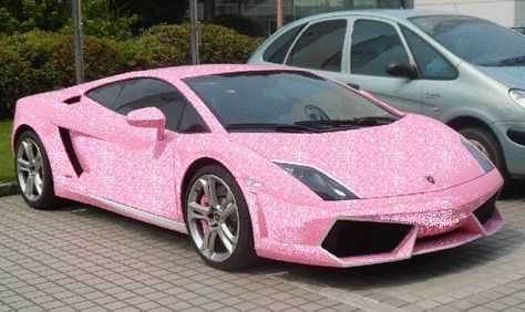 IT'S SPARKLY! Pink Ferrari, Pink Lamborghini, Aventador Lamborghini, Ferrari Black, Ferrari 812 Superfast, Ferrari Red, Girly Car, Lamborghini Veneno, Foose