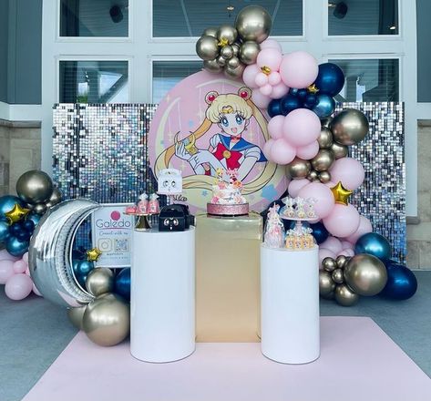 Sailor Moon Birthday Decoration, Sailor Moon Party Favors, Sailor Moon Backdrop, Sailor Moon Pinata, Sailor Moon Party Ideas Birthdays, Sailor Moon Balloon Decoration, Sailor Moon Party Decorations, Sailor Moon Bridal Shower Ideas, Sailor Moon Bachelorette Party