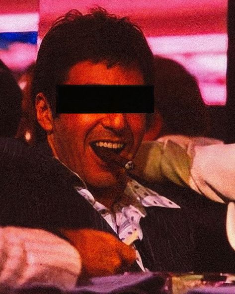 Censor bar aesthetic Iconic Movie Aesthetic, Tony Montana Profile Pic, Scarface Profile Pic, Griselda Aesthetic, Tony Montana Icon, Tony Montana Aesthetic, Tony Montana Wallpaper, Scarface Pfp, Scarface Aesthetic