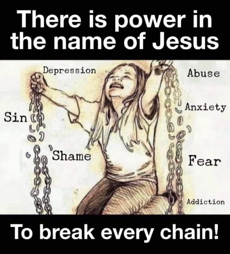 Break Every Chain, In The Name Of Jesus, Bible Humor, Christian Jokes, Christian Bible Study, Christian Quotes God, Christian Pictures, Bible Motivation, Christian Bible Quotes