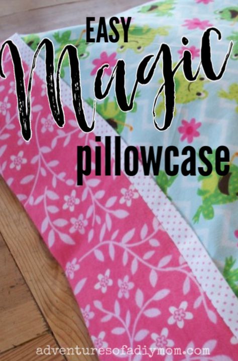 Burrito Pillow Case, Sew A Pillow Cover, Magic Pillowcase, Homemade Pillow Cases, Sew A Pillow, Sewing Pillow Cases, Pillow Cover Pattern, Pillow Cases Tutorials, Magic Pillow