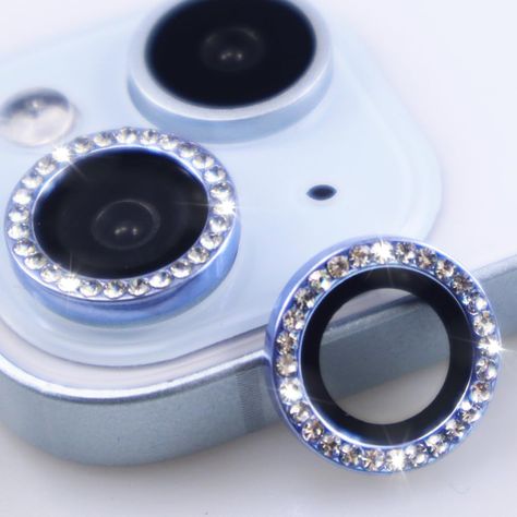 PRICES MAY VARY. 【Compatible with iPhone 15 & 15 Plus】: Bling crystal camera lens Cover fit iPhone 15 & 15 Plus. 【Glitter Lens Protector】: Made of bling rhinestone And metal , Give your iPhone 15 / 15Plus camera lens A diamond-accented gorgeous look. Unique design, perfectly fits for women girls. 【Anti-Scratch & Easy Installation】: The thickness is about 0.1nm.Higher than the camera design, give your iPhone Camera Lens protection against bumps and normal damaged. It’s super easy to install! Just Iphone Camera Lens, Camera Design, Blue Iphone, Iphone Camera, Diamond Glitter, Cover For Iphone, New Phones, Glass Screen, Android Phone