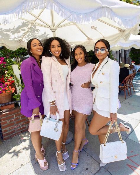 Squad Outfits Aesthetic, Tea Party Looks For Black Women, Tea Party Dress Black Women, Pastel Outfits Black Women, Brunch With Friends Outfit, Tea Party Outfits For Women Classy, Tea Party Outfits For Black Women, Modern Tea Party Outfit, Tea Party Outfits For Women