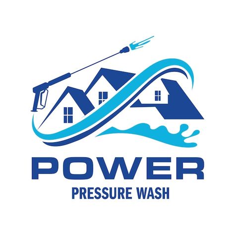 Washing Illustration, Power Wash, Power Washing, Cleaning Logo, Graphic Template, Pressure Washing, Cityscape Photos, Logo Banners, Pressure Washer