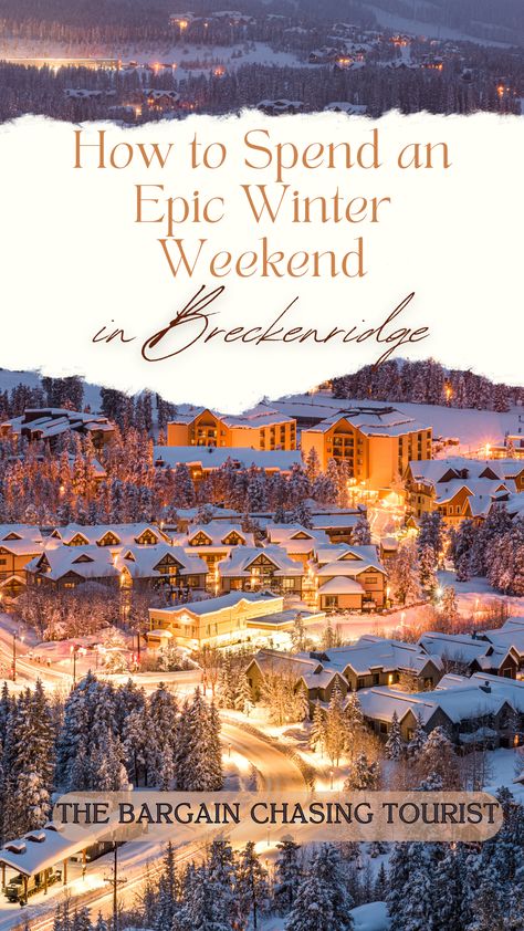 Discover what makes Breckenridge, Colorado the ultimate winter destination ❄️! From exhilarating ski runs to cozy fireplaces, I have all the mountain vacation inspiration you need to plan your next winter escape Beaver Run Resort Breckenridge, Romantic Winter Weekend Getaways, Breckenridge Colorado Christmas, Colorado Springs Winter, Keystone Colorado Winter, Breckenridge Ski Trip, Breckenridge Colorado Winter, Colorado Ski Trip, Vacations In The Us