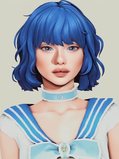 Sims 4 Ramona Flowers Hair, Sims 4 Cc Hair Patreon Short, Sims 4 Mint Clothes, Sims 4 Cc Blue Hair, Sims 4 Blue Hair, Sims4 Short Hair Cc, Sims 4 Hair Cc Maxis Match Patreon, Bob Hair Sims 4 Cc, Sims4 Cc Short Hair