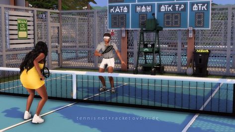 Tennis Net and Racket Override | Patreon Sims Lips, Sims4 Cc Mods, Tennis Net, Play Tennis, My Sims, Boarding School, Game Play, Sims4 Cc, The Sims4