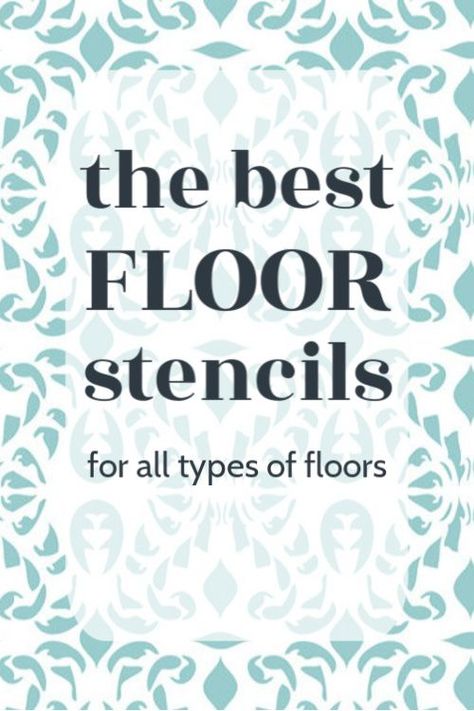 Stenciled Tile Floor Bathroom, Stenciled Floor Wood, Floor Paint Design, Tile Stencils Diy, Floor Stencils Patterns, Stenciled Floors, Stenciled Tile Floor, Types Of Floors, Types Of Floor Tiles