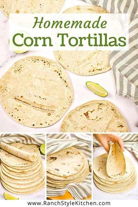 Homemade Corn Tortilla Recipe, Chicken Enchiladas Mexican, Mexican Casseroles, Corn Tortilla Recipes, Tortillas Recipe, Homemade Corn Tortillas, Make From Scratch, Corn Tortilla, Tortilla Recipe